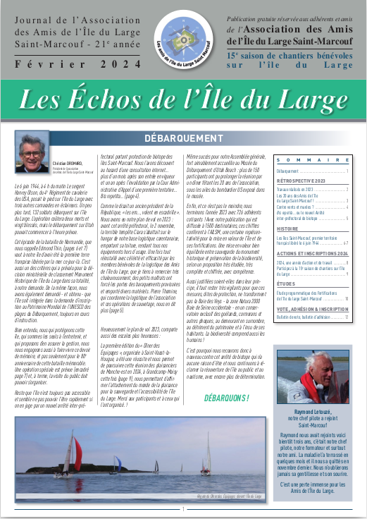 Couverture de la publication Les échos de l’Île du Large de février